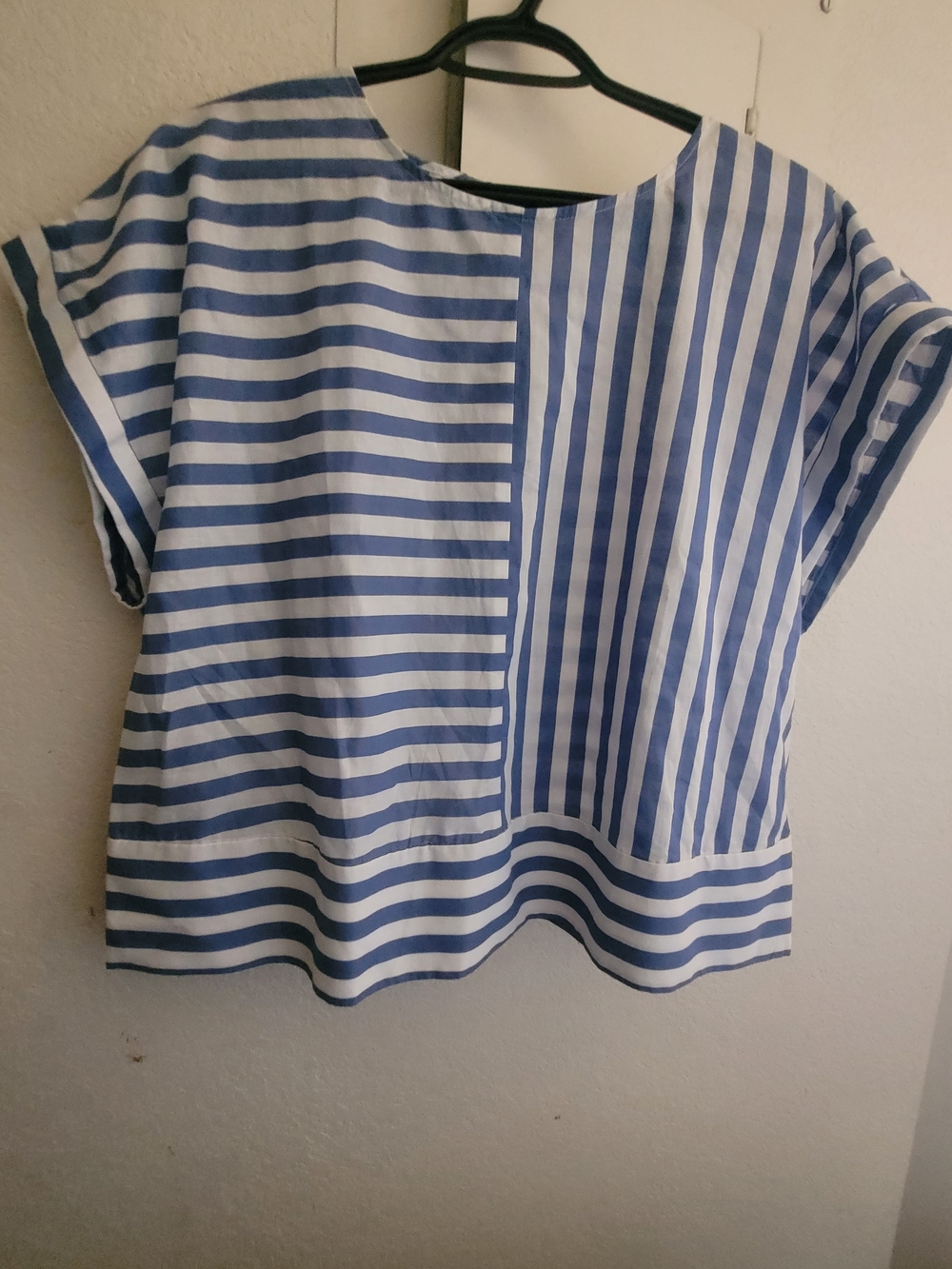 Banana Republic Blue and White Striped Boxy Blouse